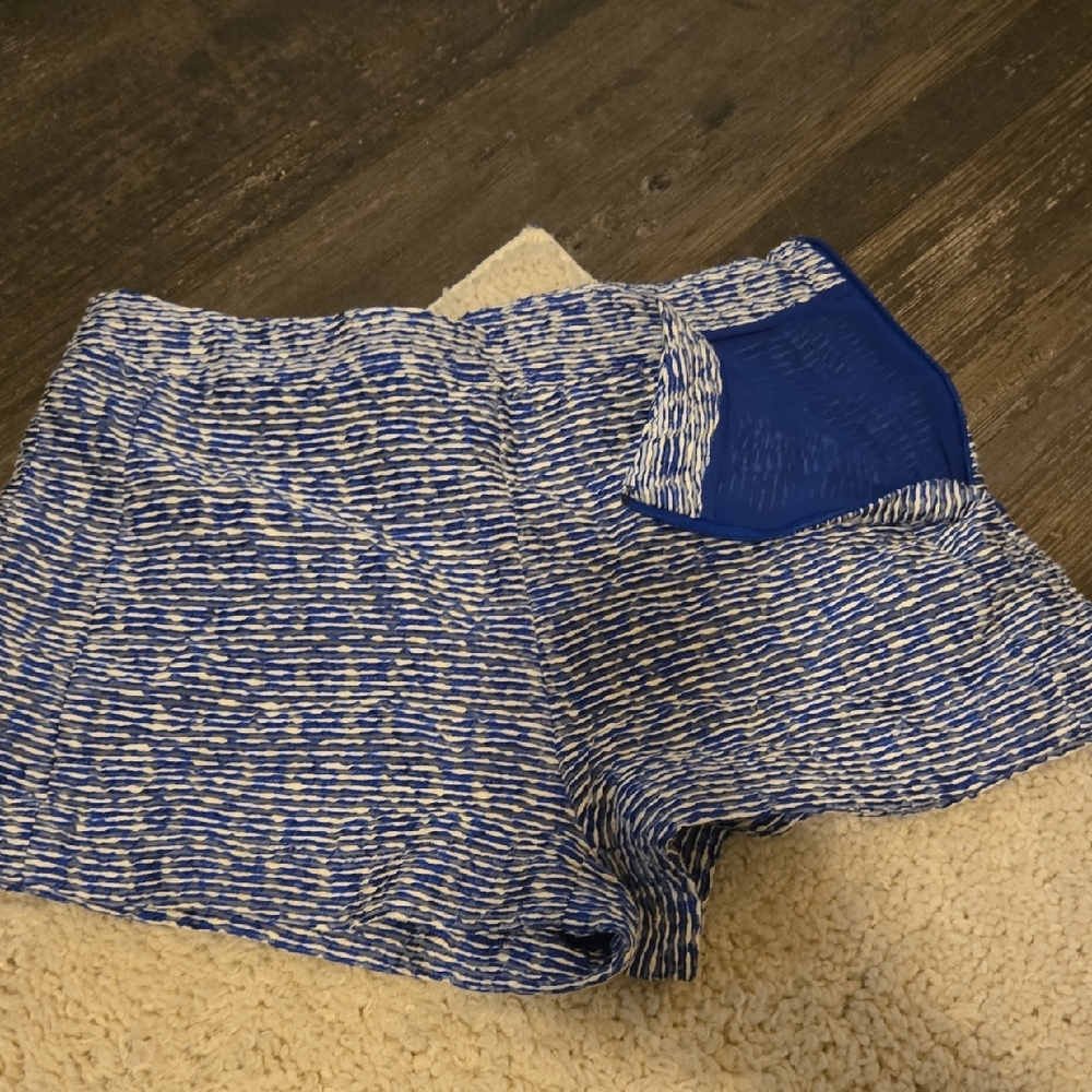 Ramy Brook Blue and White Athletic Shorts